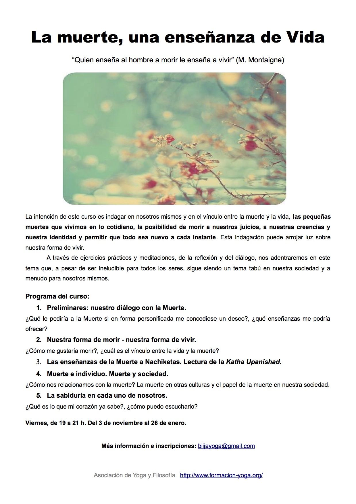 La muerte, una enseñanza de vida 